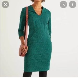 Boden French Navy Sweet Petal Elizabeth Pocket V-Neck Dress - Women